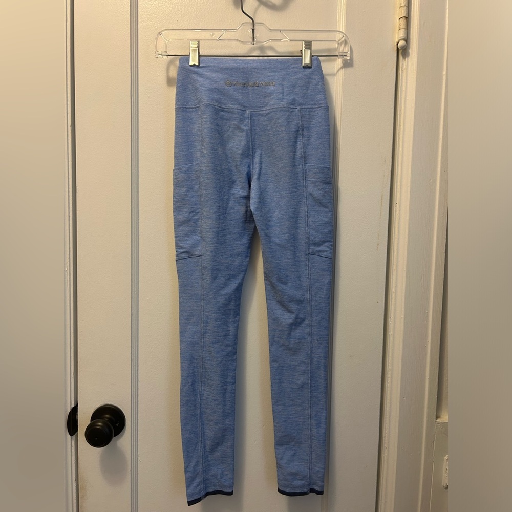Vineyard Vines Leggings, Heather Blue, Size XXS